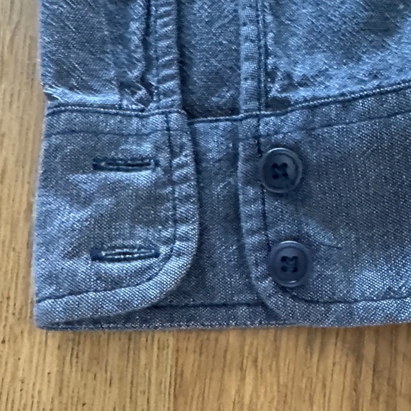 Outerknown Dark Blue Casual Button Down Shirt - Picture 4 of 7